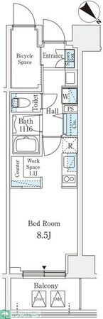 リテラス西日暮里の物件間取画像